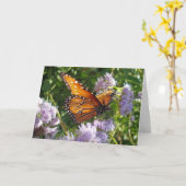 蝶の心誇りを持ったを感じる大学生 カード (黄色い花)