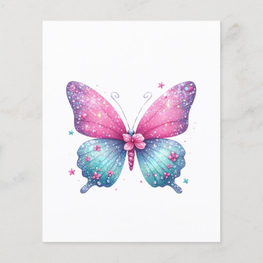 蝶の性別がパーティーの赤ん坊の名前を表示 (裏面)