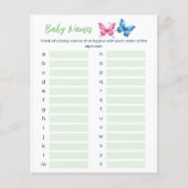 蝶の性別がパーティーの赤ん坊の名前を表示 (正面)