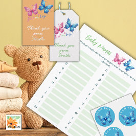 蝶の性別がパーティーの赤ん坊の名前を表示