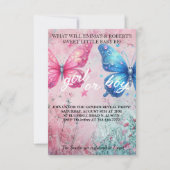 蝶の性別発表パーティー招待状 招待状 (正面)