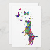 蝶の恋人ビーグル遊ド蝶と サンキューカード (正面/裏面)