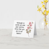 蝶の悲しみ カード (黄色い花)