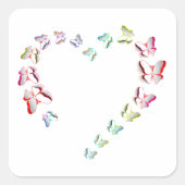 蝶の愛スクエアステッカー スクエアシール (正面)