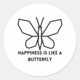 蝶の愛好家：幸せは蝶のように ラウンドシール
