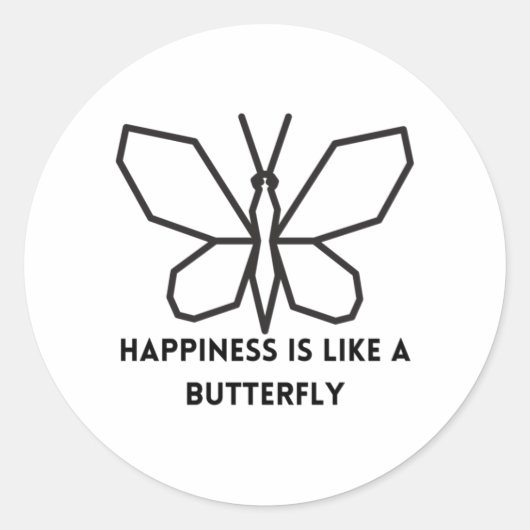 蝶の愛好家：幸せは蝶のように ラウンドシール (正面)