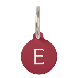 蝶の愛 | カラー無地のレッド4パーソナル ペット　ネームタグ