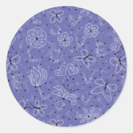 蝶の愛 – シームレスなパターン。 ラウンドシール