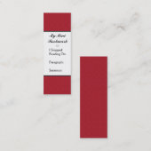 蝶の愛 | 深いレッドレースパーソナライズされた スキニー名刺 (正面/裏面)