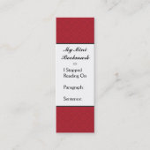 蝶の愛 | 深いレッドレースパーソナライズされた スキニー名刺 (正面)