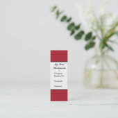 蝶の愛 | 深いレッドレースパーソナライズされた スキニー名刺 (スタンド正面)