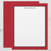 蝶の愛 |赤無地の色5 縁ど (正面/裏面)