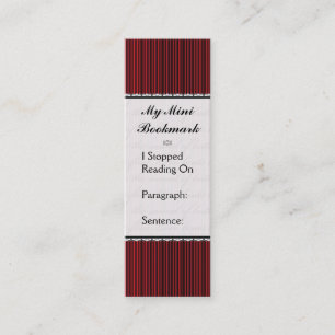 蝶の愛 黒い赤いストライプ スキニー名刺