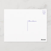 蝶の感謝の花輪 青い蝶 ポストカード (裏面)