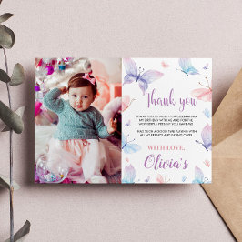 蝶の感謝カード ガーデンパーティ サンキューカード