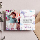 蝶の感謝カード ガーデンパーティ サンキューカード