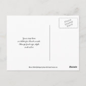 蝶の抽象的な自然の感謝のポストカード ポストカード (裏面)