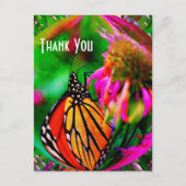 蝶の抽象的な自然の感謝のポストカード ポストカード (正面)