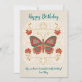 蝶の抽象芸術七宝 サンキューカード (正面)