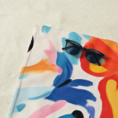 蝶の抽象芸術絵画の。 ビーチタオル (インサイチュ)