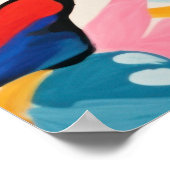 蝶の抽象芸術絵画の。 ポスター (角)