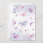 蝶の招待状 蝶の誕生日招待状 招待状 (裏面)
