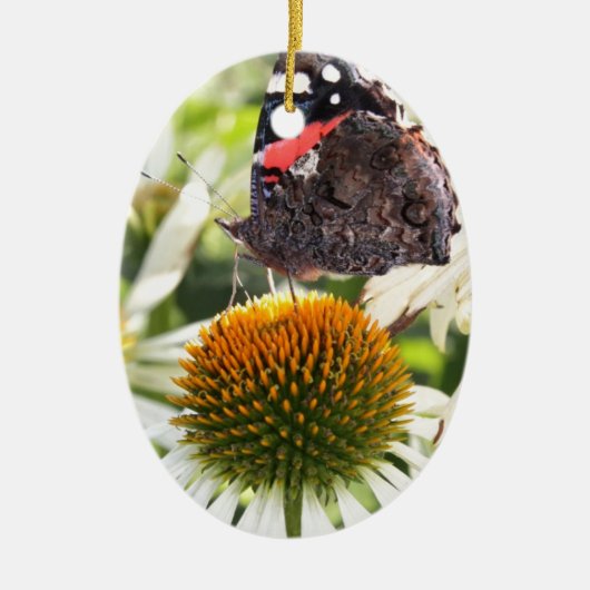 蝶の提督の花 セラミックオーナメント (正面)