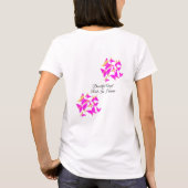 蝶の文字メモリアル葬式Tシャツ Tシャツ (裏面)