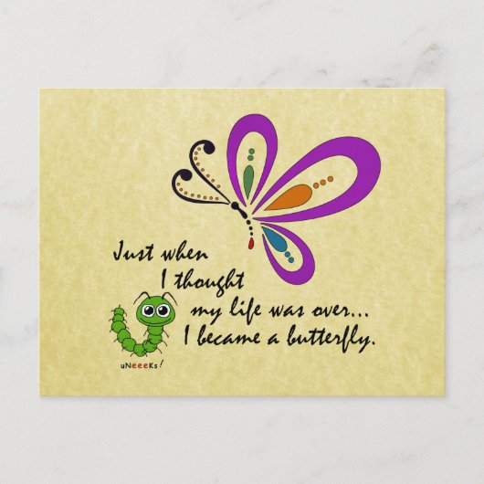 蝶の新しい始まり ポストカード (正面)