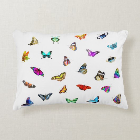 蝶の昆虫の動物自然蝶 アクセントクッション (正面)