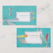 蝶の昆虫の繊細なベビーブルーのビジネスカード 名刺 (正面/裏面)