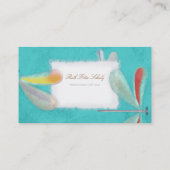 蝶の昆虫の繊細なベビーブルーのビジネスカード 名刺 (裏面)