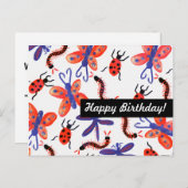 蝶の昆虫任意の大事な行事 パーソナライズされた ポストカード (正面/裏面)