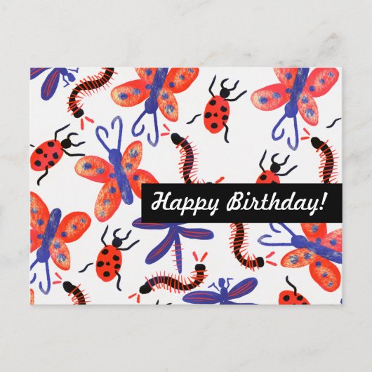 蝶の昆虫任意の大事な行事 パーソナライズされた ポストカード (正面)