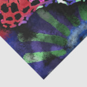 蝶の昆虫抽象芸術紫の緑の切り離し 薄葉紙 (詳細)