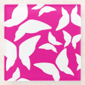 蝶の明るい折衷的キはっきりしたッチン ガラスコースター (正面)