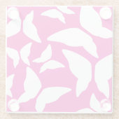 蝶の明るい折衷的キはっきりしたッチン ガラスコースター (裏面)