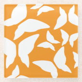 蝶の明るい折衷的キはっきりしたッチン ガラスコースター (正面)