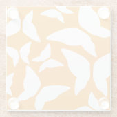 蝶の明るい折衷的キはっきりしたッチン ガラスコースター (裏面)