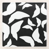 蝶の明るい折衷的キはっきりしたッチン ガラスコースター (正面)