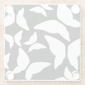 蝶の明るい折衷的キはっきりしたッチン ガラスコースター (裏面)