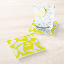 蝶の明るい折衷的キはっきりしたッチン ガラスコースター