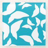 蝶の明るい折衷的キはっきりしたッチン ガラスコースター (正面)