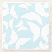 蝶の明るい折衷的キはっきりしたッチン ガラスコースター (裏面)