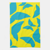 蝶の明るい折衷的キはっきりしたッチン キッチンタオル (縦)