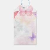 蝶の最初の誕生日パーティー蝶ギフトラベル ギフトタグ (裏面)