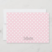 蝶の最初の誕生日招待状と写真 招待状 (裏面)