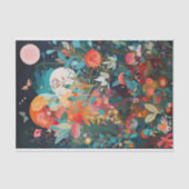 蝶の月お洒落の花絵画の切り離し 薄葉紙 (正面)