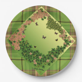 蝶の朝/プレイド ペーパープレート