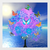 蝶の木の窓が引っかかる ウィンドウサイン (シート)